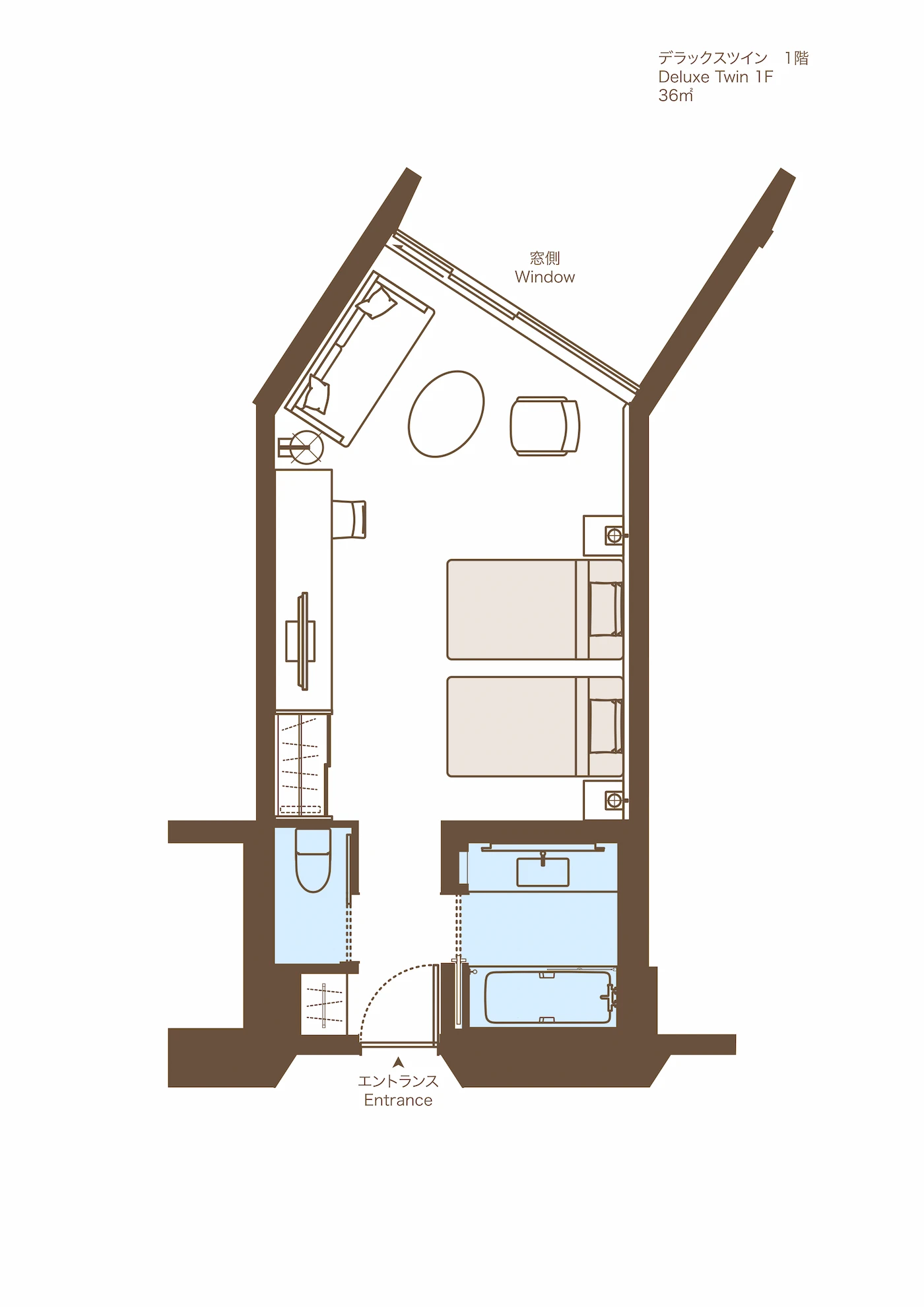 間取り図：デラックスツイン1階