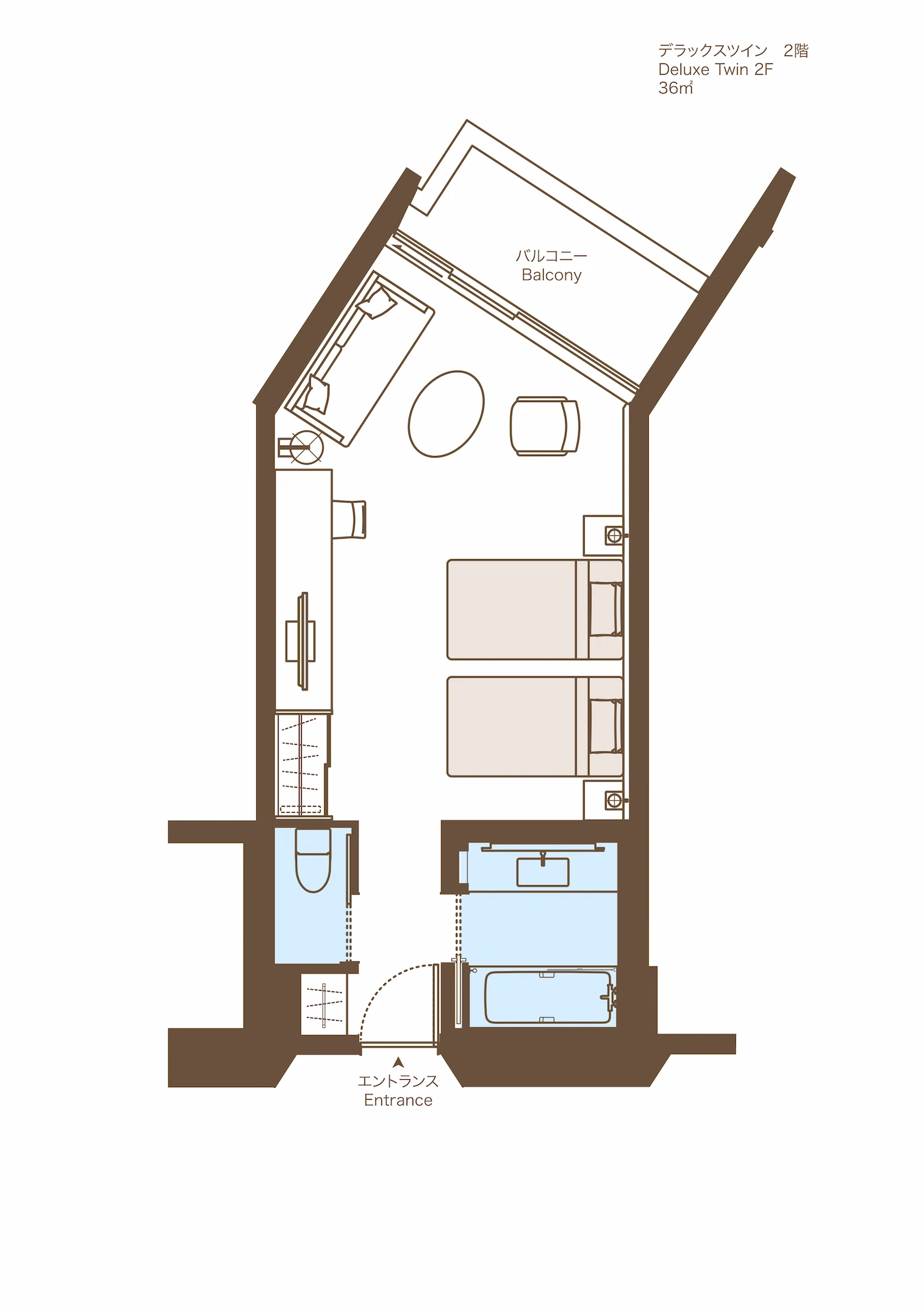 間取り図：デラックスツイン2階