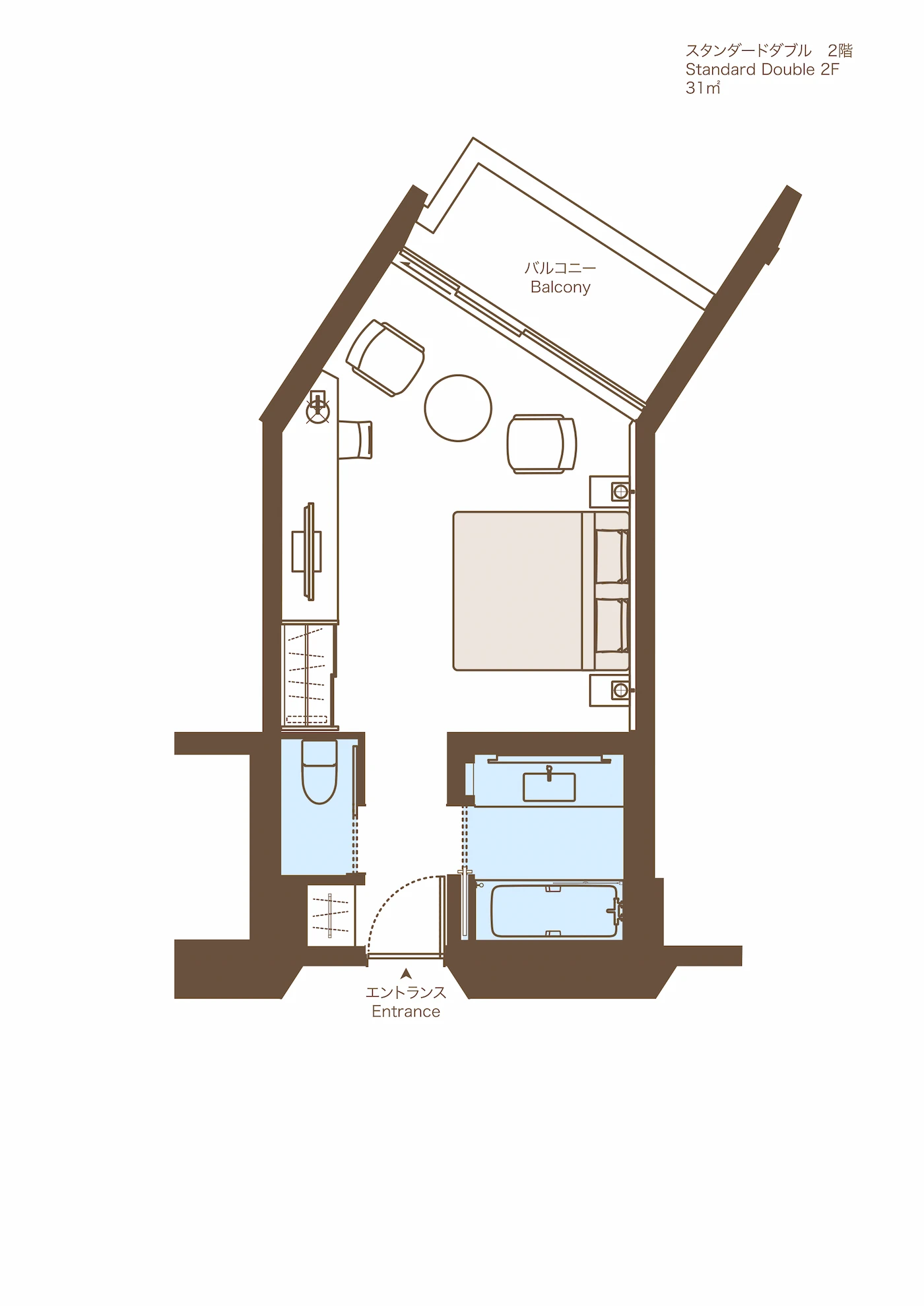 間取り図：スタンダードダブル2階
