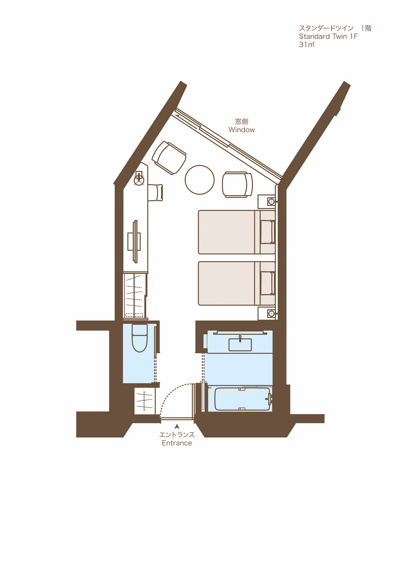 間取り図：スタンダードツイン1階