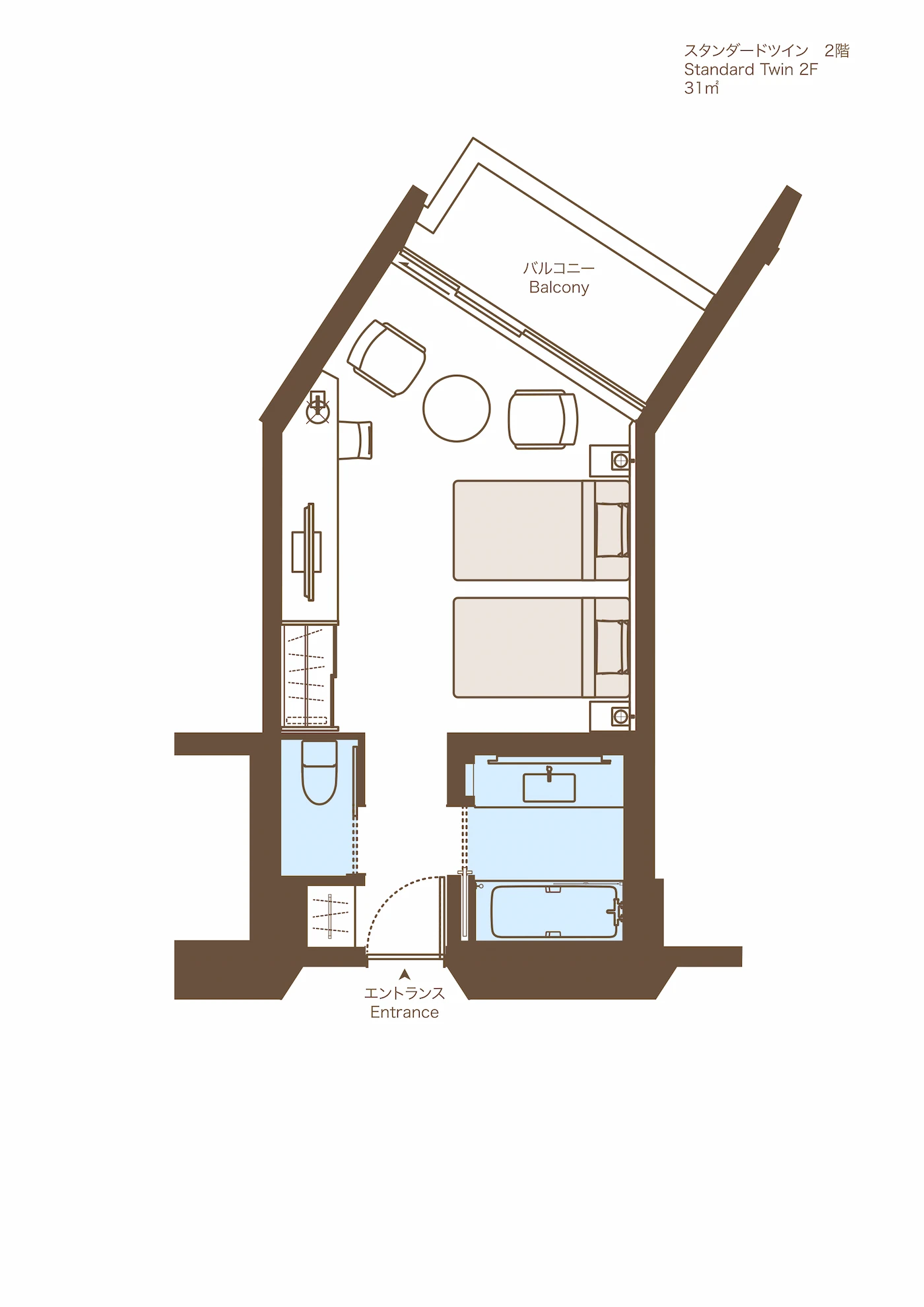 間取り図：スタンダードツイン2階